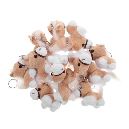TEMPNAP 12stücke Pferde Plüsch Schlüsselanhänger Lustige Tragbare Deko Für Taschen Rucksäcke Und Autos Süße Handgemachte Tierfiguren von TEMPNAP