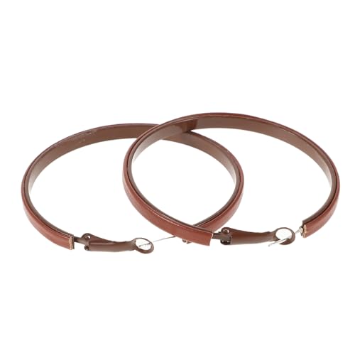 TEMPNAP Extravaganter Fake Leather Ohrringe Für Damen Trendige Creolen in Braun Mit Einzigartigem Design Komfortabel Und Stilvoll Für Jeden Anlass von TEMPNAP