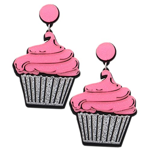 TEMPNAP 1Paar Cupcake Ohrringe für Lustige Dangle Ohrringe Charmanter Ohrschmuck für Frauen Kreatives Design für Partys Alltagskleidung Sicher TEMPNAP 1Paar Cupcake Ohrringe für Lustige Dangle Ohrringe Charmanter Ohrschmuck für Frauen Kreatives Design für Partys Alltagskleidung Sicher von TEMPNAP
