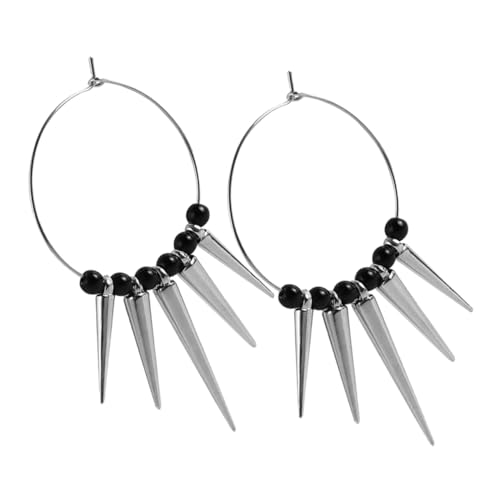 TEMPNAP 1Paar Große Punk Creolen Ohrringe für Frauen Nieten Statement Ohrringe Geometrisches Design für Hip Hop Looks Besondere Anlässe Langlebig Leicht TEMPNAP 1Paar Große Punk Creolen Ohrringe für Frauen Nieten Statement Ohrringe Geometrisches Design für Hip Hop Looks Besondere Anlässe Langlebig Leicht von TEMPNAP