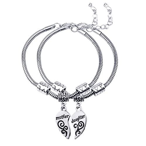 TEMPNAP 1Paar Halb Herz Armband Verstellbar Muttertagsgeschenk Modisches Design für Alltag und Besondere Anlässe TEMPNAP 1Paar Halb Herz Armband Verstellbar Muttertagsgeschenk Modisches Design für Alltag und Besondere Anlässe von TEMPNAP