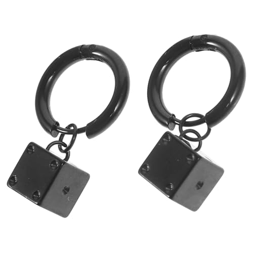 TEMPNAP 1Paar Ohrringe Damen Leichte Creolen mit Einzigartiger Würfelverzierung für Eleganter Ohrschmuck für Partys von TEMPNAP