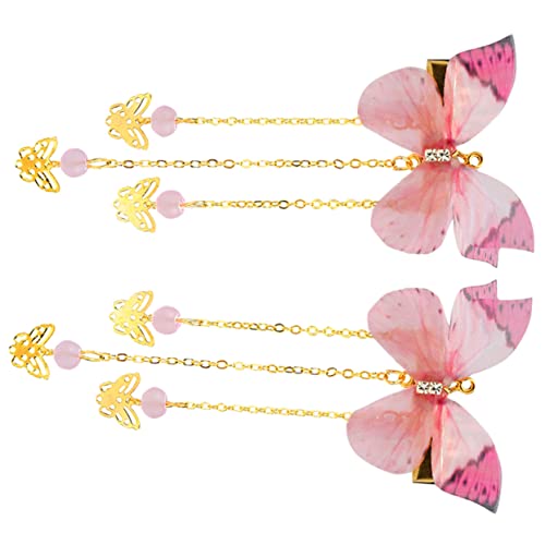 TEMPNAP Schmetterlings Haarklemmen Mit Quaste Für Mädchen Traditionelle Chinesische Haarnadeln Schmetterlingsspangen Im Vintage-stil Für Haarschmuck von TEMPNAP