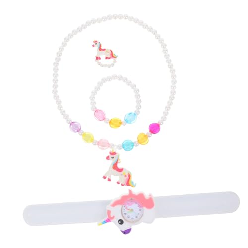 TEMPNAP 1satz Silikon Einhorn Armbanduhr Und Schmuckset Für Beaded Halskette Und Cartoon Armband Für Alltag Für Mädchen von TEMPNAP