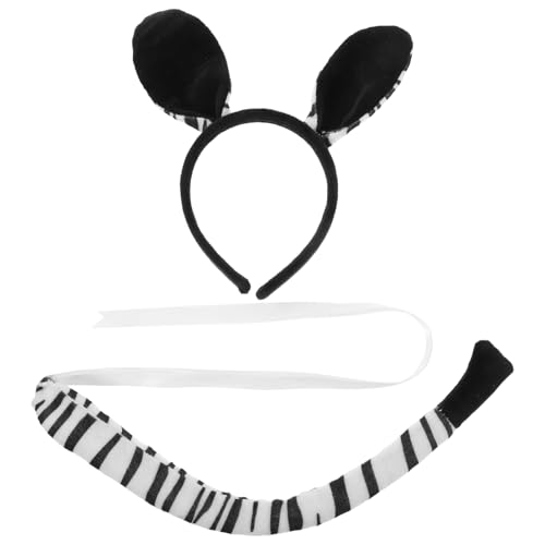 TEMPNAP Zebra Ohr Stirnband Und Für Cosplay Tier Kostüm Zubehör Mit Cartoon Design Für Partys Und Bühnenauftritte Aus Festen Stoffmaterialien von TEMPNAP