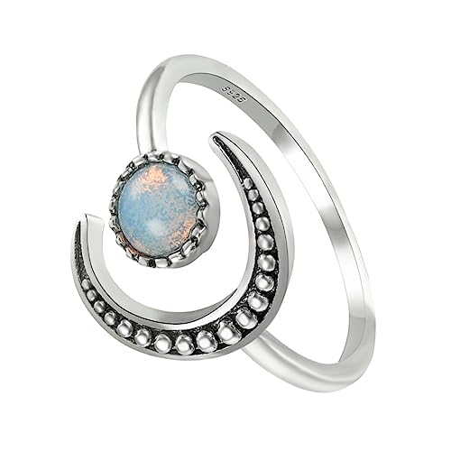 TEMPNAP 1stück Moonstone Damen Adjustable Elegant Schmuck Für Hochzeiten Partys Anlässe Kreatives Design Verstellbar Für Optimalen Tragekomfort Hautfreundliche Materialien Für von TEMPNAP