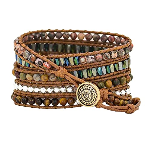 TEMPNAP 1Stück Geflochtenes Uhrenarmband für Damen mit Kristallperlen Austauschbares Modisches Uhrband Wachsseil Steinmaterial Verstellbar Langlebig für Große TEMPNAP 1Stück Geflochtenes Uhrenarmband für Damen mit Kristallperlen Austauschbares Modisches Uhrband Wachsseil Steinmaterial Verstellbar Langlebig für Große von TEMPNAP