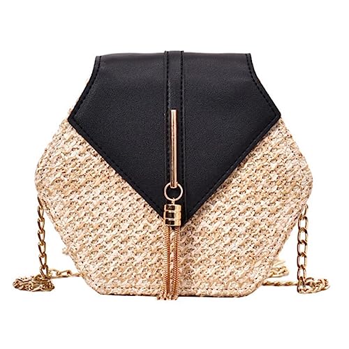 TEMPNAP 1Stück Gewebte Schultertasche Damen mit Quaste Umhängetasche Hochwertigem Bequeme Tragweise Crossbody oder Schultertasche für Festivals von TEMPNAP
