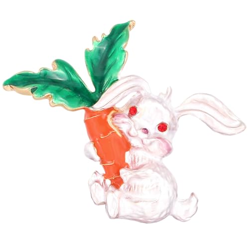 TEMPNAP Kreative Alloy Brosche Kleine Weiße Kaninchen Anstecknadel Für Damen Modischer Cartoon-style Langlebig Und Sicher Für Freunde Und Familie von TEMPNAP