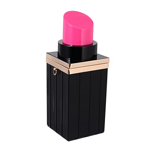 TEMPNAP 1stück Lippenstift Form Clutch Bag Schultertasche Mit Kette Für Frauen Elegante Abendtasche Aus Transparentem Für Dinner Hochzeiten Und Partys von TEMPNAP