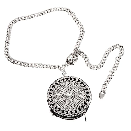 TEMPNAP Kleiner Strass Umhängetasche Damen Glitzer Crossbody Tasche Taillenkette Gürteltasche Schultertasche für Frauen Leicht und Tragbar von TEMPNAP