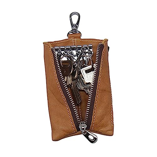 TEMPNAP Schlüsselhülle Aus Pu- Mit Reißverschlussfach Für Karten Münzbörse Und Autoschlüsselhalter Mit Verstärkter Metall-Schnalle Für Und Haltbarkeit von TEMPNAP