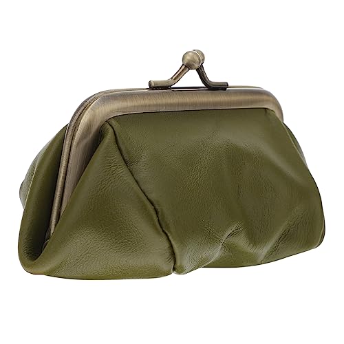 TEMPNAP 1stück Retro Damen Geldbörse Aus Echtem Mit Münzfach Und Kartenfächern Handgefertigte Stilvolle Pu Geldtasche Grün Für Alltag Und von TEMPNAP