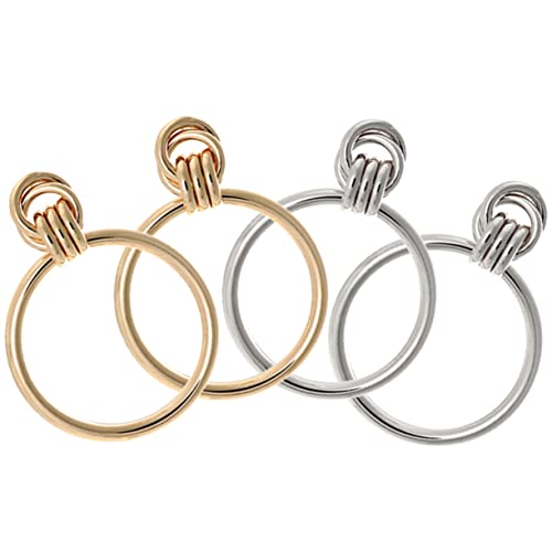 TEMPNAP 2paare Kreisohrringe Für Frauen Baumelnde Tropfenohrringe Trendiger Modeschmuck Dekorative Ohrringe Mit Kreisdesign von TEMPNAP