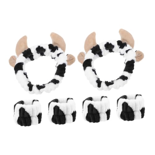 TEMPNAP 2sätze Tier-make-up Stirnbänder Und Handgelenk-bänder Für Gesichtsreinigung Und Pflege Niedliche Plüsch-accessoires Für Frauen Elastisch Und Langlebig von TEMPNAP