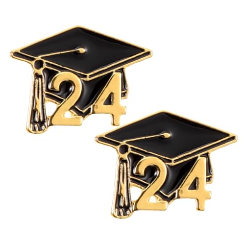 TEMPNAP 2 Stck Abschlusskappen Brosche Kleine Dekorative Anstecknadeln für Frauen zur Abschlussfeier Schmuckbrosche für Kleidung Hüte und Kleider von TEMPNAP