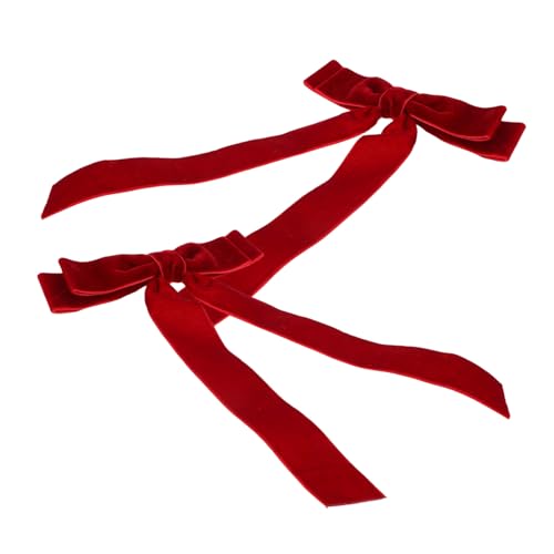 TEMPNAP 2 Stück Flauschige Haarklammern mit Schleifen Rutschfest für Frauen Mädchen Haarschmuck Süß Robust Vielseitig für Alltag Party Hochzeit von TEMPNAP