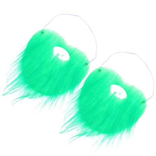 TEMPNAP 2stücke Irisches Grünes Fake-bart Kostümzubehör Für Karneval Und Halloween Bequem Und Atmungsaktiv Für Cosplay Und Festliche Anlässe von TEMPNAP