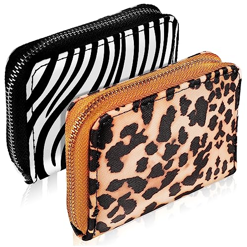 TEMPNAP 2stücke Mini Geldbörse Mit Reißverschluss Kartenhalter Damen Ausweistasche Münzbeutel Kleine Portemonnaie Tragbar Für Bargeld Und Karten von TEMPNAP