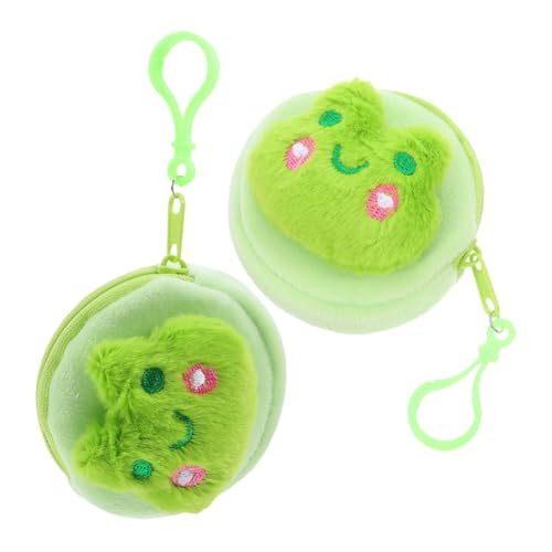 TEMPNAP 2stücke Süße Plüsch Münzgeldbörse Tragbarer Kopfhörerhalter Für Damen Kleine Plüsch-geldbörse Für Lustige Mini-geldbörse Münzaufbewahrungstasche Weiche von TEMPNAP