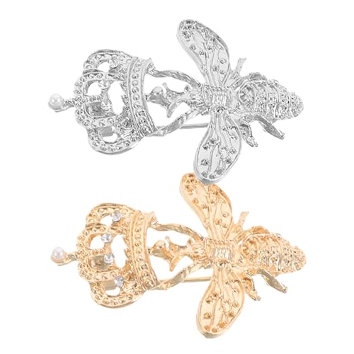 TEMPNAP 2stücke Glitzernde Krone Bienenbrosche Zinklegierung Mit Funkelnden Strasssteinen Für Stilvolle Brosche Für Kleidung Und Rucksack TEMPNAP 2stücke Glitzernde Krone Bienenbrosche Zinklegierung Mit Funkelnden Strasssteinen Für Stilvolle Brosche Für Kleidung Und Rucksack von TEMPNAP