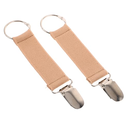 TEMPNAP 2 Stück Reisehut-Clip Hut Halter Elastischer Halter Robuste Halterung Zubehör für Reisen reise zubehör Hutclip für Tasche Handschuhclips für Damen sicher befestigen Polyester Khaki von TEMPNAP