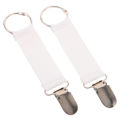 TEMPNAP 2 Stück Reisehut Clip Patchlineal Jackenclips Salzmeter Tester Abdeckungsclip Hutclip Alle Handschuhclips Seilclip Münzgeldbörse Zinklegierung Weiß von TEMPNAP