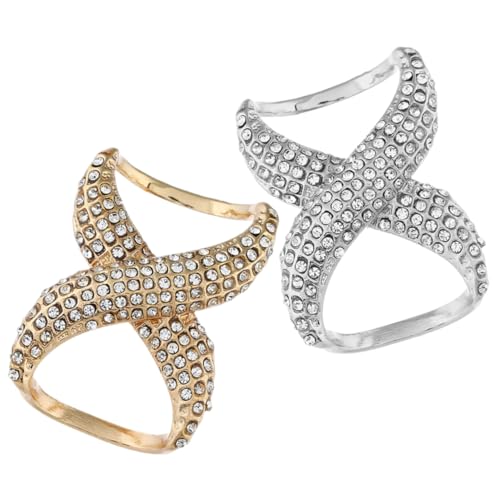 TEMPNAP 2 Stück Rhinestone Schal Clips Halstuch Schnallen für Damen Schmuckaccessoires für Schals und Shirts Robuste und Langlebige Schalringe Strass von TEMPNAP