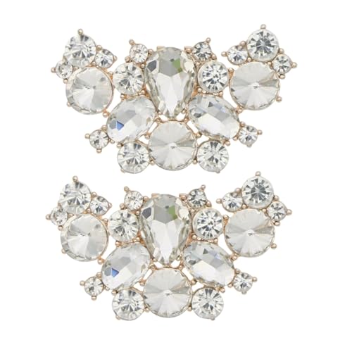 TEMPNAP 2 Stücke Strass Schuh Clips Damen Schuh Schmuck Abnehmbare Schuhschnallen für Hochzeit Party Alltag von TEMPNAP