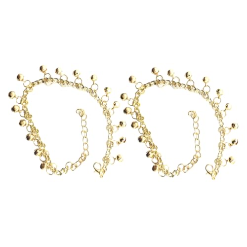 TEMPNAP 2 Stück Verstellbare Glocken Fußketten für Damen Fußschmuck für Sommer Glockenklänge für Strand Freizeitaktivitäten Langlebig von TEMPNAP