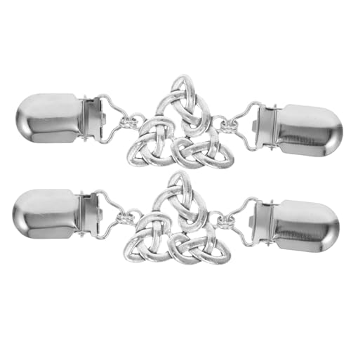 TEMPNAP 2 Stück Vintage Cardigan Clips Dekorative Pullover Clips mit Filigranem Design für Kleidung Schal und Umhang Hochwertige Klammern mit Elegantem Lochmuster und Präziser von TEMPNAP