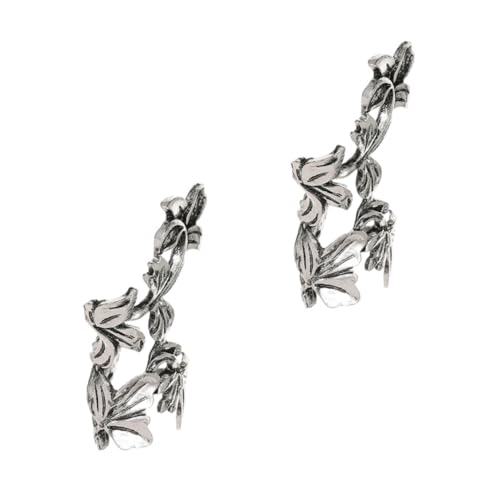 TEMPNAP 2 Stück Vintage Ohrclips Cuff Ohrringe Piercing Stilvolle Baumblatt Ohrklemmen für Damen und Herren Hypoallergen und Langlebig für von TEMPNAP