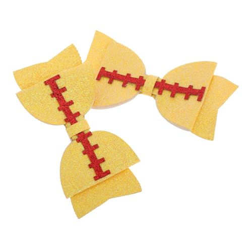 TEMPNAP 2stücke Fußball-haarclips Für Mädchen Dekorative Haarspangen Mit Schleifen Für Sportliche Anlässe Und Tägliches Tragen Bequeme Und Sichere Passform von TEMPNAP
