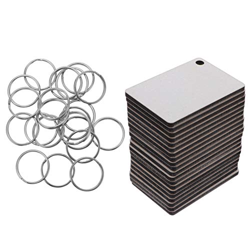 TEMPNAP 20stücke Sublimation Schlüsselanhänger Aus MDF Blanko Pendants Für Personalisierte Schlüsselanhänger Für Kreative Bastelprojekte Und von TEMPNAP