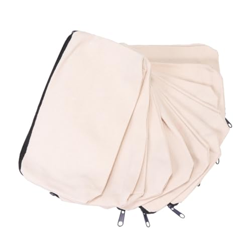 TEMPNAP 20 Stück Teiliges Leere Canvas Stiftetui mit Reißverschluss Tragbare Kosmetiktasche und Geldbörse für DIY Dekoration für Stifte Münzen und Makeup Zufällige Farbe Zufällige Farbe von TEMPNAP