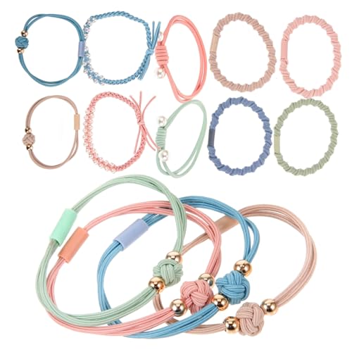 TEMPNAP 20Stücke Perlen Haarbänder Elastische Haargummis Haarschmuck für Frauen Stilvolle Pferdeschwanz Halter für Zuhause Partys Reisen von TEMPNAP