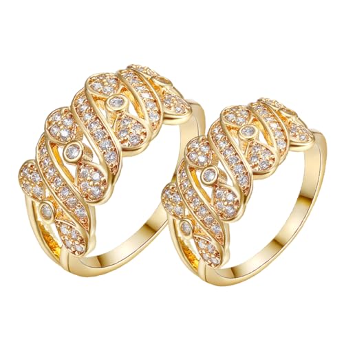 TEMPNAP 2Stücke Eleganter Fingerring mit Schleife Verstellbar für Damen Stilvoller Schmuck für Partys Besondere Anlässe Langlebig Verschenken von TEMPNAP