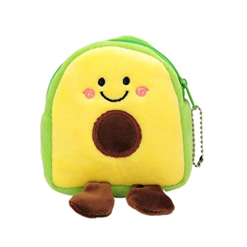 TEMPNAP 2 Stück Cartoon Avocado Geldbörse Tragbare Stoff Münztasche Süße Wechselgeldbörse für Reisen Shopping Strand von TEMPNAP
