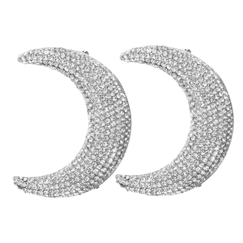 TEMPNAP 2 Stück Mondbrosche für Damen Dekorative Anstecknadel Metall Einzigartiger Broschenclip für Kleidung Schal Hut und Anzug von TEMPNAP