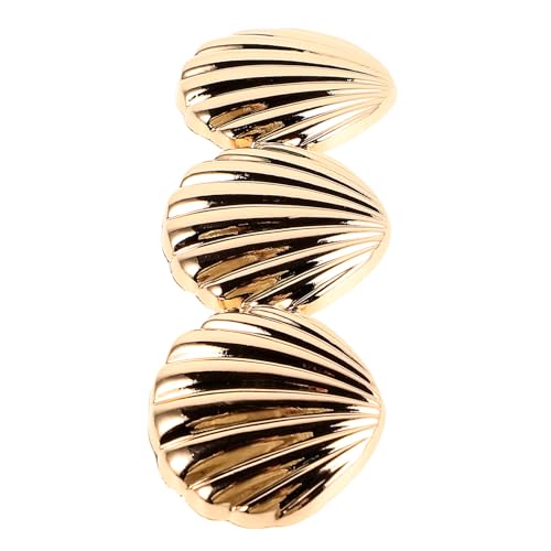 TEMPNAP 2 Stück Muschel Haarspangen für Frauen Stylische Haarschmuck Clips Metall für Sommerpartys und Festivals Vielseitig Einsetzbar Passend für Glattes und Lockiges Haar von TEMPNAP