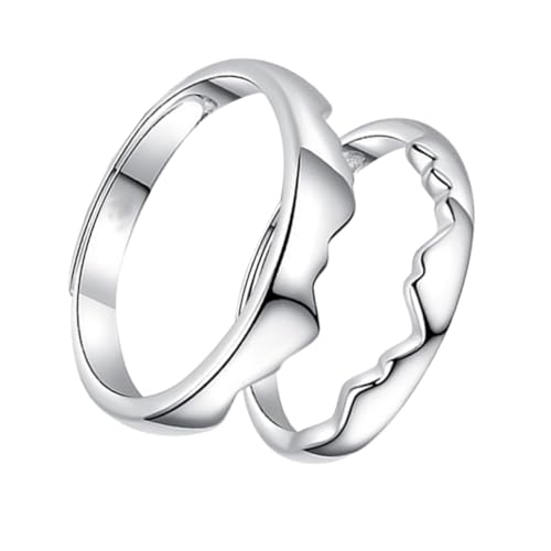 TEMPNAP 2Stücke Ringe Hochwertigem Silber Verstellbare Finger Ringe für Männer Frauen Knöcheldekoration Kreatives für Besondere Anlässe Zeitloses Design von TEMPNAP