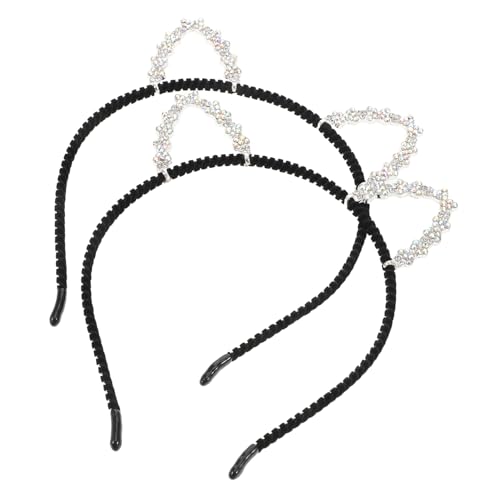 TEMPNAP 2stücke Pack Metallstirnbänder Mit Strass Für Damen Mädchen Hochzeit Party Haarschmuck Stirnband Haarteil Haarband Accessoire von TEMPNAP