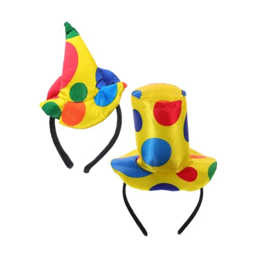 TEMPNAP 2stücke Dekoratives Clown Haarband Auffälliger Kopfschmuck Für Halloween Kostümpartys Lustiger Clown Stil Wiederverwendbar Langlebig Für Feiern Events von TEMPNAP