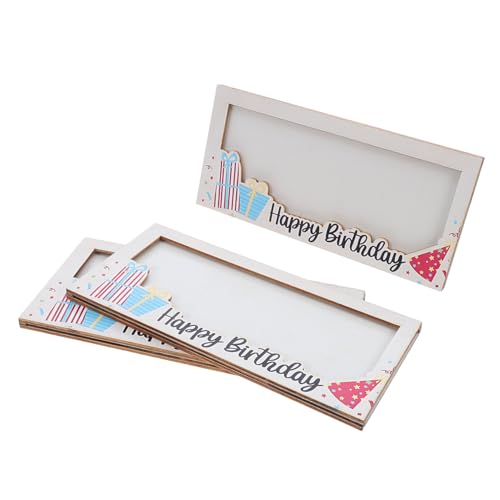 TEMPNAP 3 Stück Teiliges Holz Geldbörse für Männer Langlebiger Kartenhalter mit Natürlicher Holzmaserung und Tragbar als Kreatives Geburtstagsgeschenk und Geldumschlag für Partys von TEMPNAP