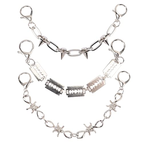 TEMPNAP 3stücke Schuhkette Mit Schnalle Für Sandalen Metallschuhanhänger Für Herren Schuhdekoration Zubehör Im Punk Stil von TEMPNAP