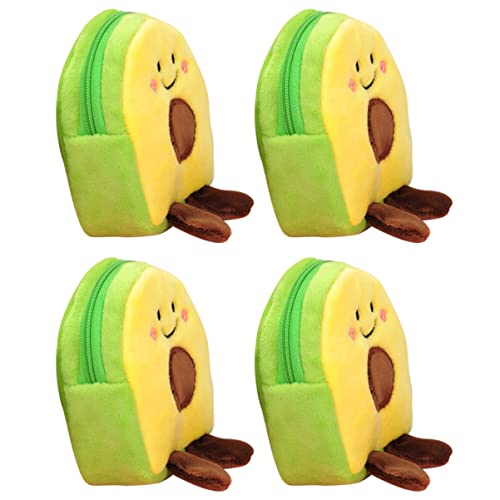 TEMPNAP 4stücke Avocado Münzbeutel Aus Plüsch Niedliche Geldbörse Für Mädchen Für Schule Shopping Und Reisen Zum Aufbewahren Von Kleingeld Schlüsseln Und Kosmetik von TEMPNAP
