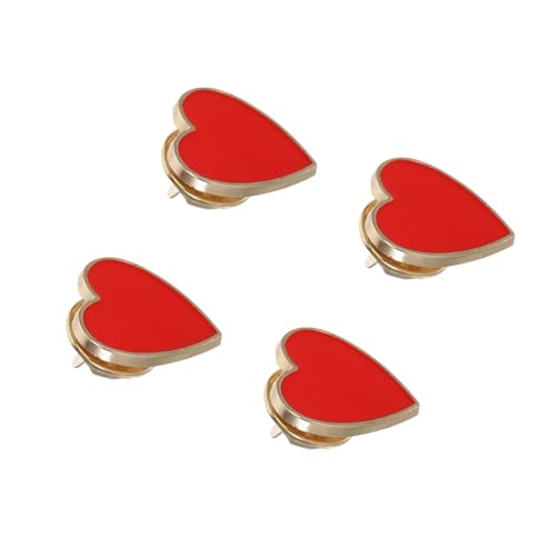 TEMPNAP 4 Stück Teiliges Herz Brosche Anstecknadel für Valentinstag Brustnadel für Kleidung Rucksack Hut und Stilvoller Liebes Accessoire für Besondere Anlässe von TEMPNAP