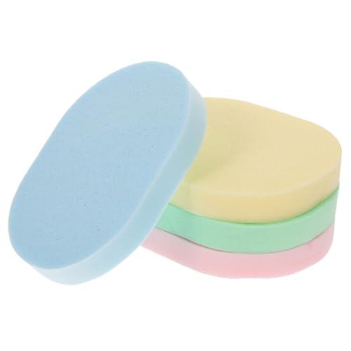 TEMPNAP 4 Stück Teiliges Ovaler Gesichtsreinigungsschwämme Sanftes Peeling Porentiefe Makeup Entfernung Schnelltrocknend für Frauen und Mädchen von TEMPNAP