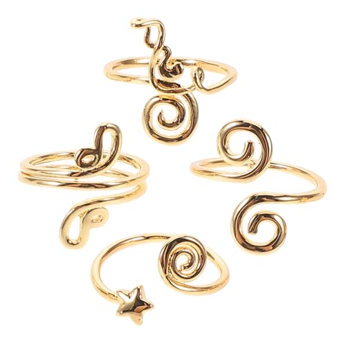TEMPNAP 4 Stück Verstellbares Fußringe Set für Damen Teiliges Set mit Funkelnden Applikationen Offene Zehenringe für Sommer und Strandmode Eleganter Fußschmuck für von TEMPNAP