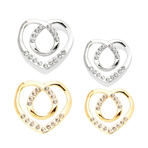 TEMPNAP 4stücke Shirt-schnallen Modische Halstuch-clips Clips Kleidung Ecke Tasten Rutschfeste Kleidung Zubehör Für Frauen Manschettenknöpfe Seidenschals Quadrate Gürtel von TEMPNAP